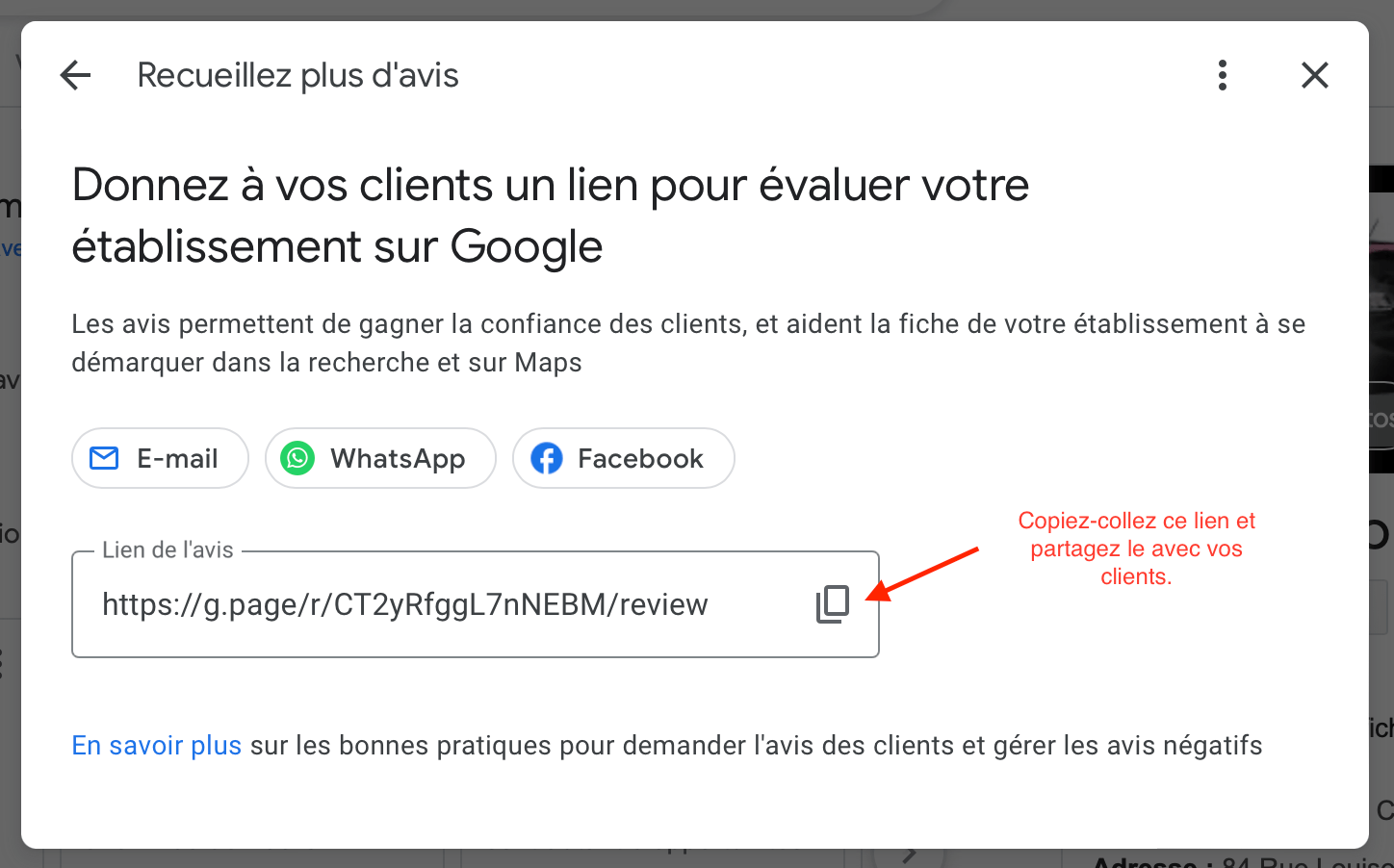 Demande avis Google 2